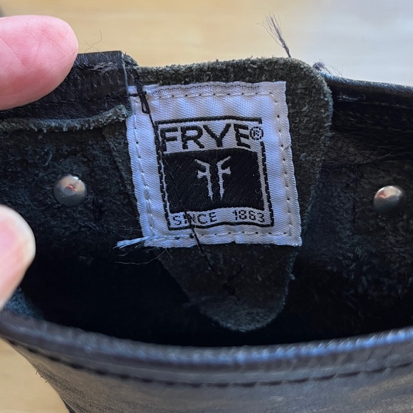 Authentic Frye Black Leather Moto Boots - size 9 - Picture 2 of 6